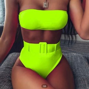 Neon yellow bikini - Shein